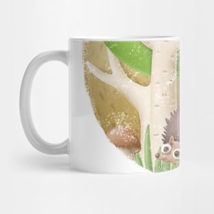 Cute hedgehog in forest Mug